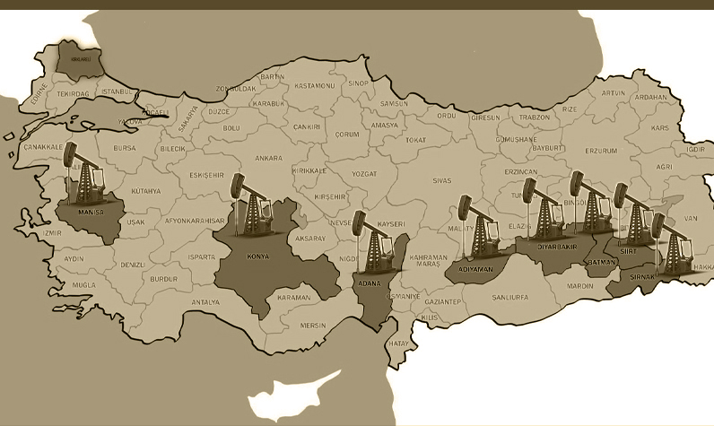 Türkiye petrol sondaj çalışması haritası